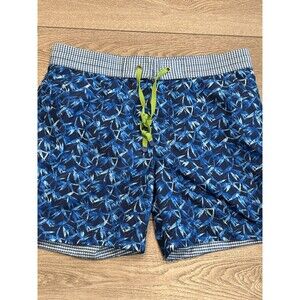 Robert Graham Board Shorts Swim Trunks Men's 36 Mesh Lined Blue Colorful